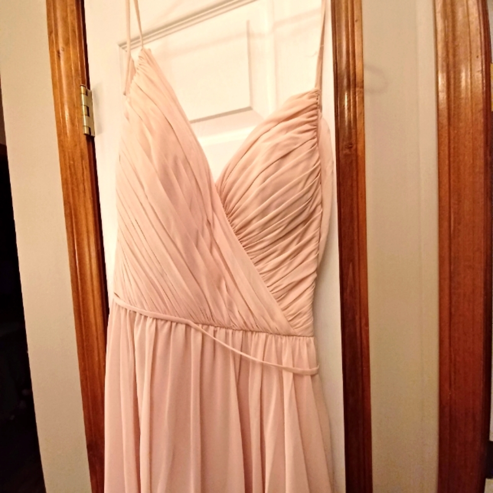 Blush strappy gown